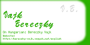 vajk bereczky business card